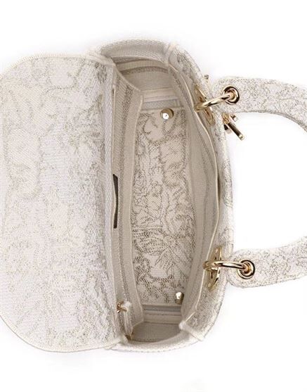 DIOR MEDIUM LADY D-LITE WHITE BAG – DOB010