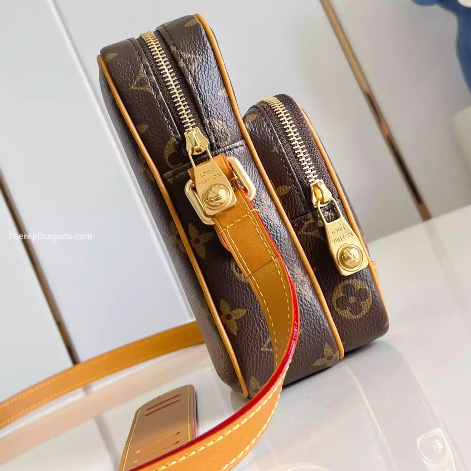 AMAZONE CROSS-BODY BAG BROWN MONOGRAM CANVAS – LW319