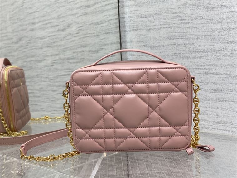DIOR CARO BOX BAG ROSE DES VENTS QUILTED MACROCANNAGE CALFSKIN – DOB072