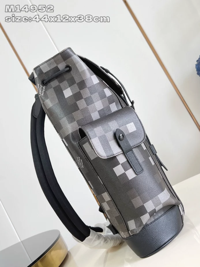 CHRISTOPHER MM BACKPACK BLACK DAMOFLAGE BLACK CANVAS M14952 – LW334