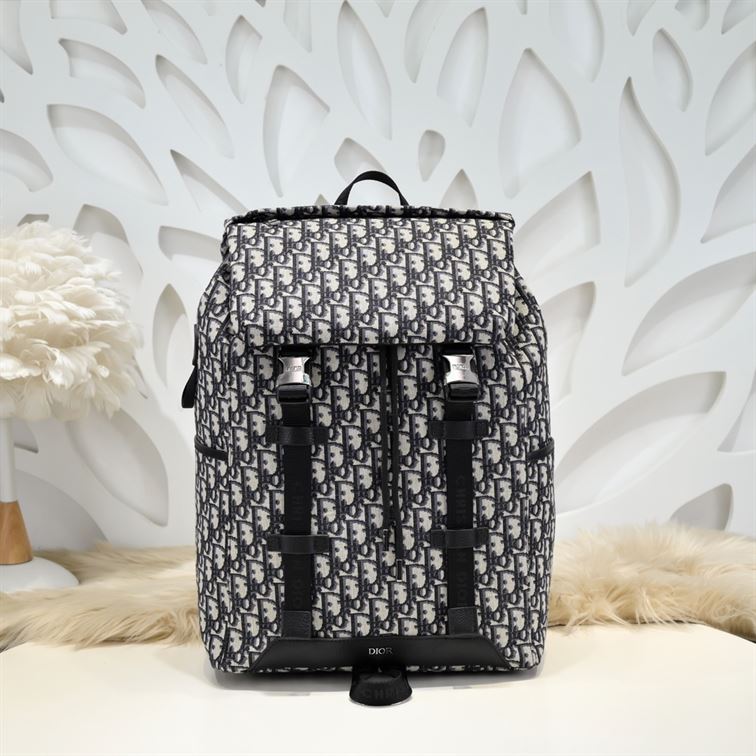 DIOR EXPLORER BACKPACK BEIGE AND BLACK OBLIQUE JACQUARD – DIO021