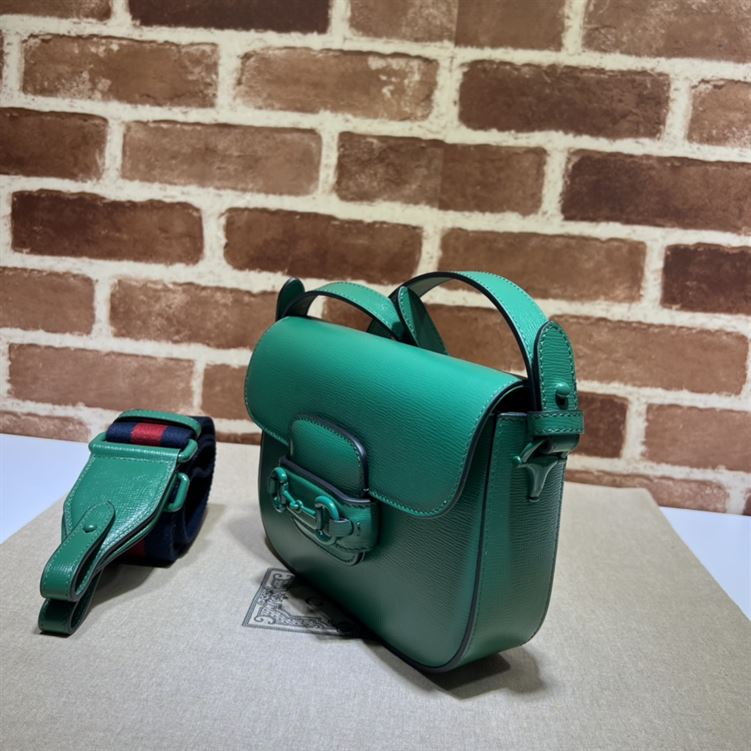 GUCCI HORSEBIT 1955 SMALL SHOULDER BAG GREEN LEATHER – GB25