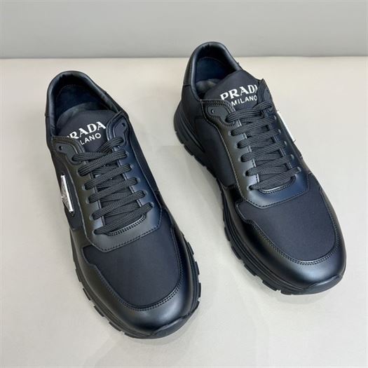 PRADA PRAX 01 RE-NYLON AND BRUSHED LEATHER SNEAKERS – PRS027