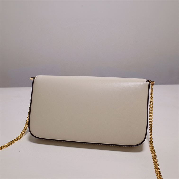 FENDI WALLET ON CHAIN WITH POUCHES MINI WHITE BAG – F053