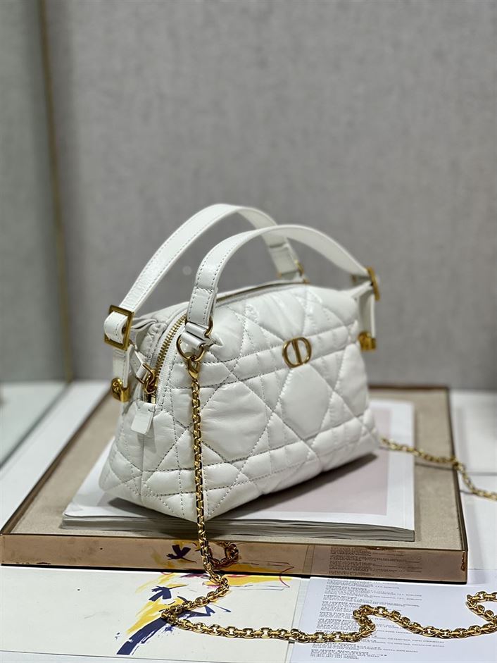 DIOR CARO D-COSY BAG LATTE SUPPLE CANNAGE CALFSKIN – DOB088