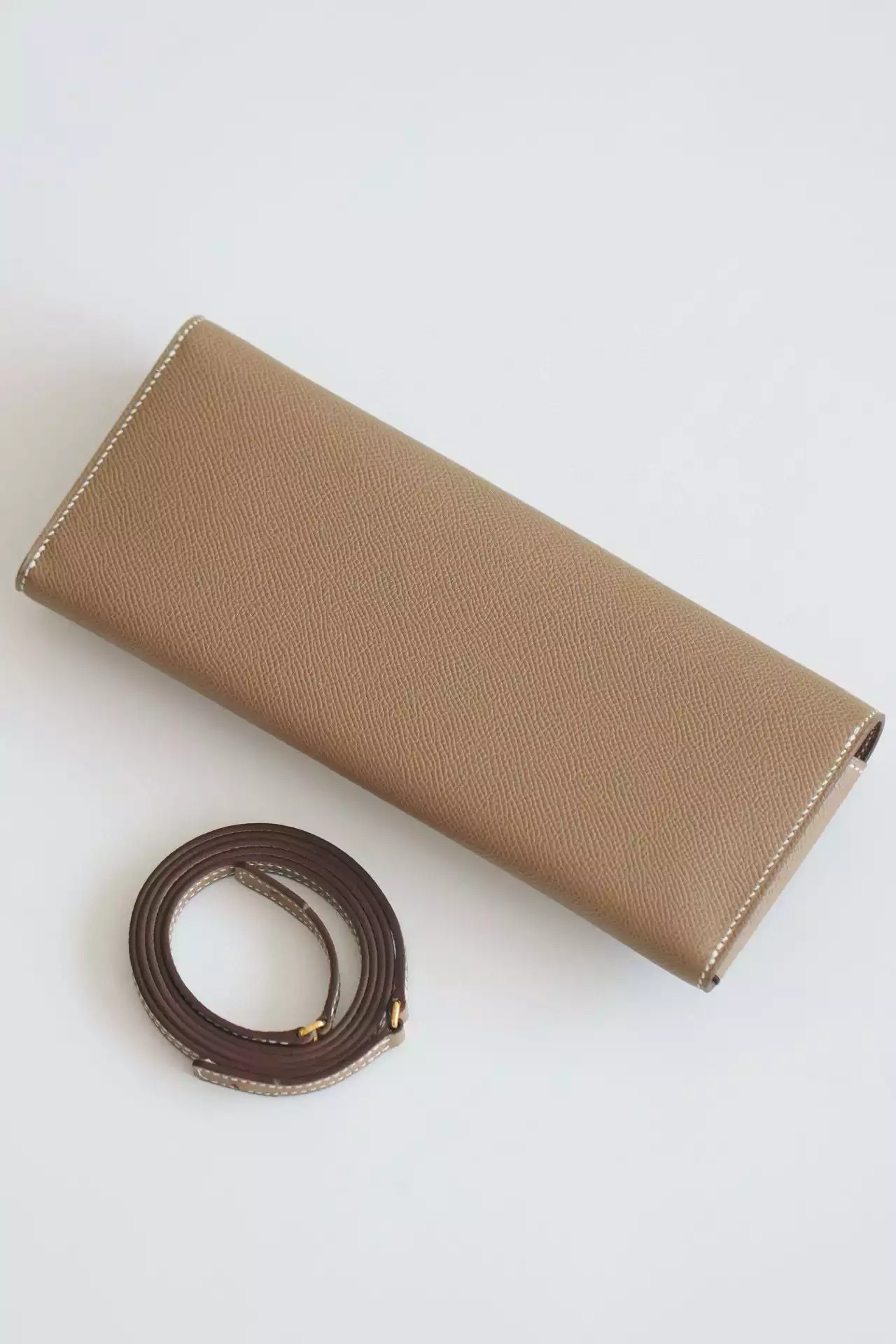 Hermes Maillon To Go Wallet in Taupe Epsom Calfskin – HW176