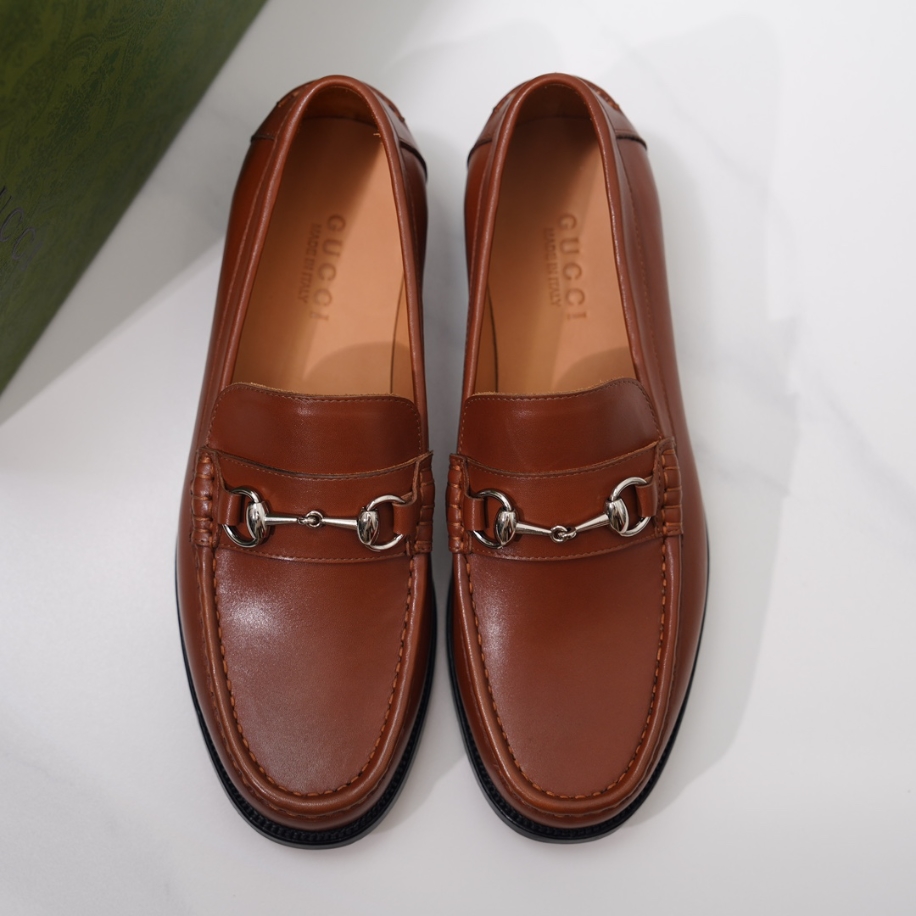 GUCCI LEATHER BROWN LOAFER – GL057