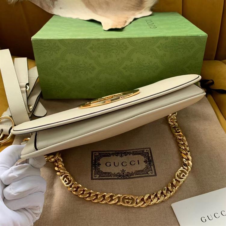GUCCI BLONDIE SHOULDER BAG IN WHITE LEATHER – GB79