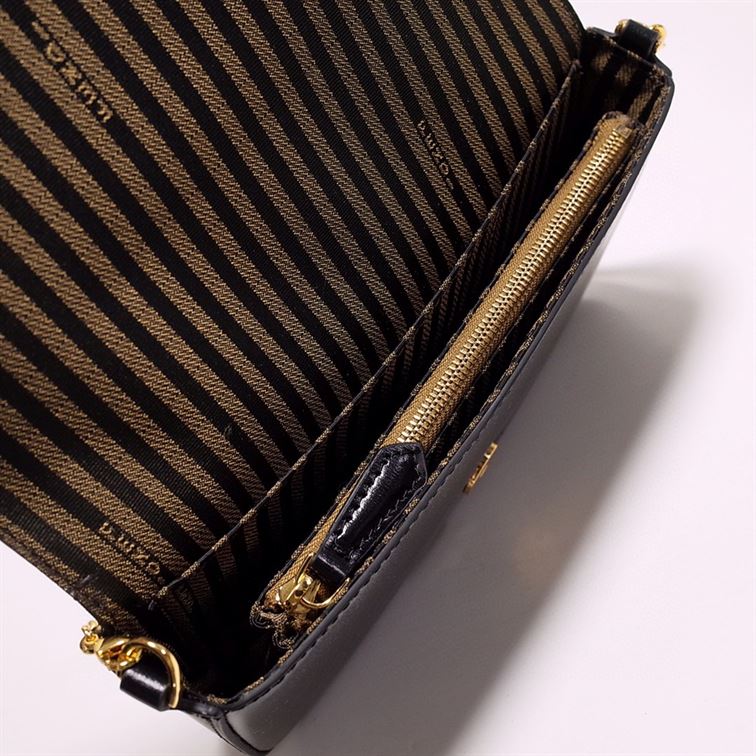 FENDI WALLET ON CHAIN WITH POUCHES BLACK MINI BAG – F054