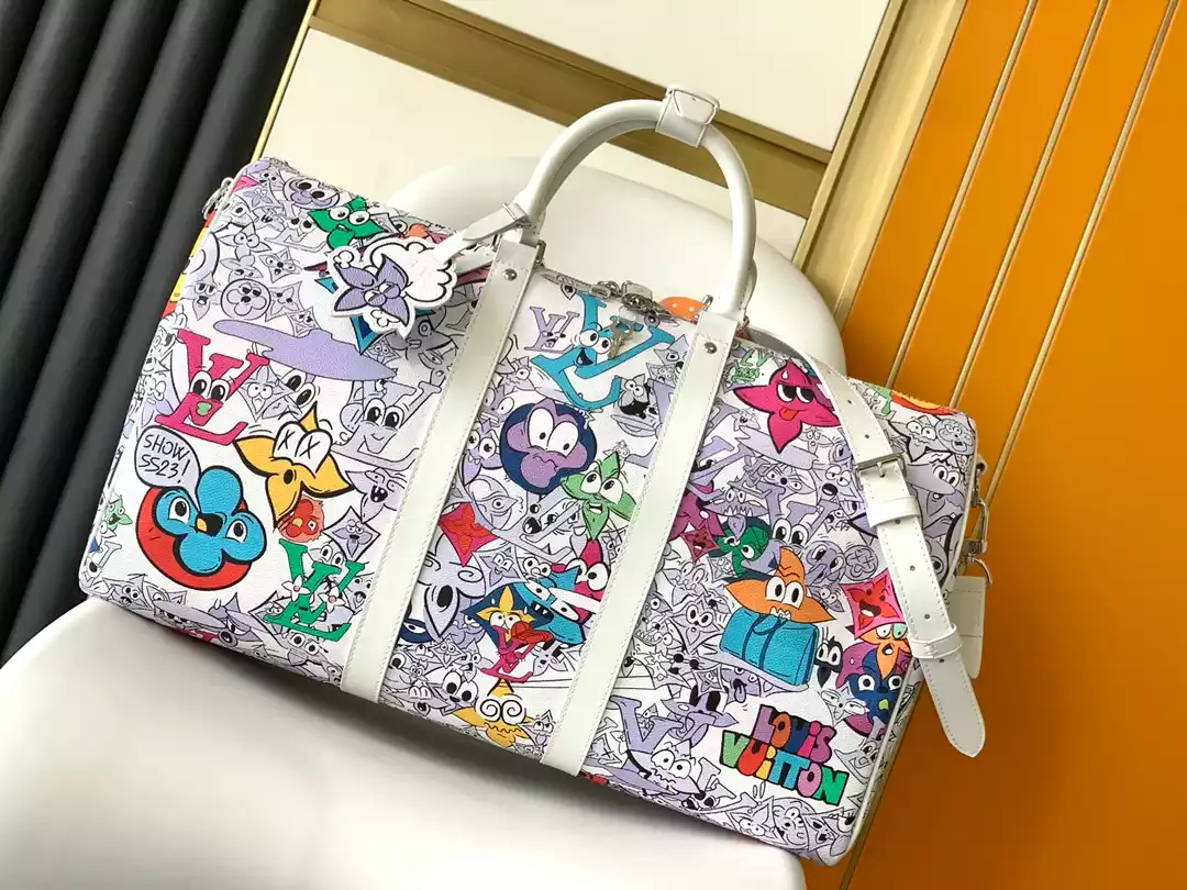 KEEPALL BANDOULIERE BAG 50 MATERIAL MONOGRAM COMICS CANVAS – LW365