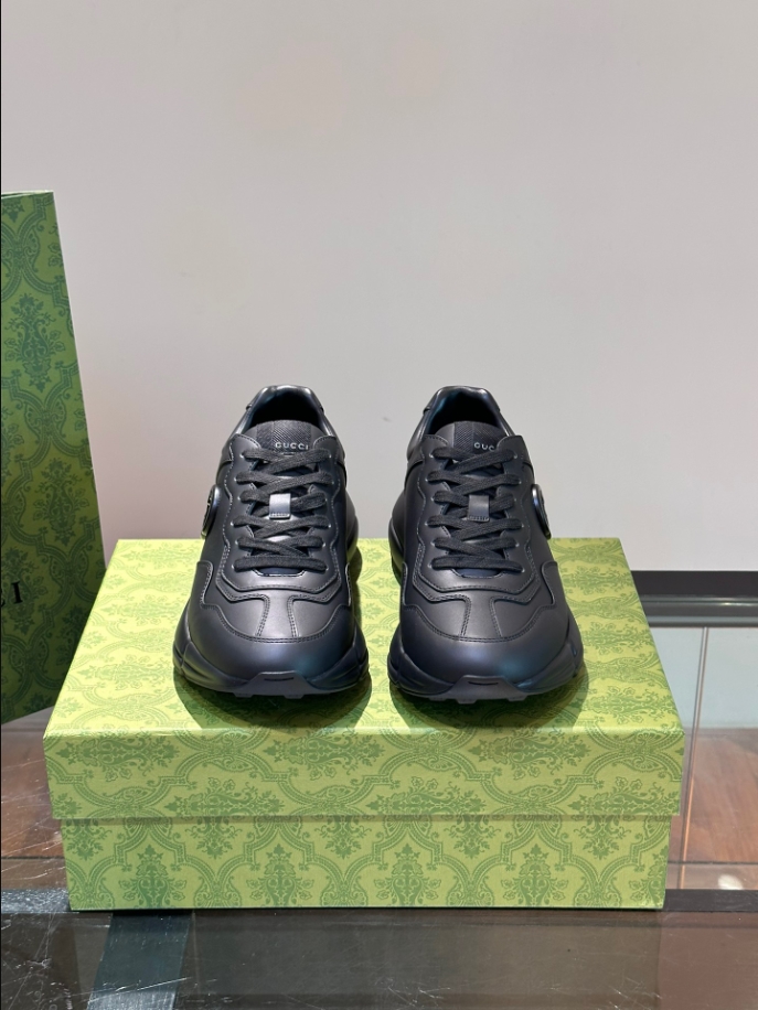 Gucci Rhyton Black Leather Sneaker – GCC172