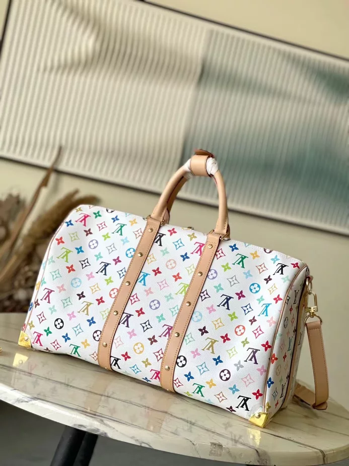 LV Takashi Murakami Keepall Bandoulière 45 Bag in Multicolor Monogram Canvas – LW175