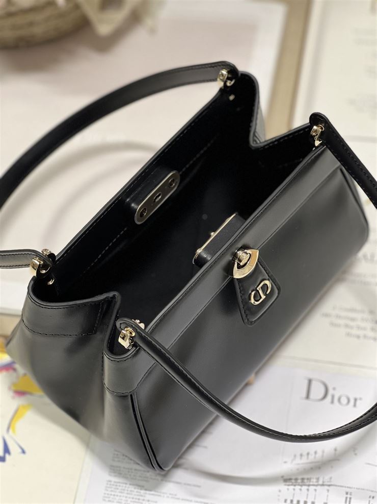 DIOR SMALL DIOR KEY BAG BLACK BOX CALFSKIN – DOB021