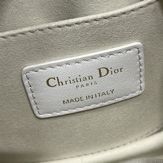 DIOR VIBE ZIP BOWLING MICRO BAG WHITE CALFSKIN – DOB094