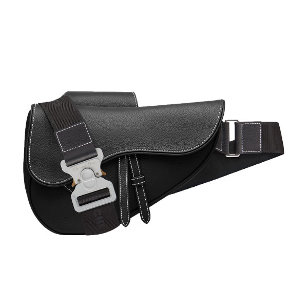 DIOR SADDLE BAG BLACK GRAINED CALFSKIN – DIO042