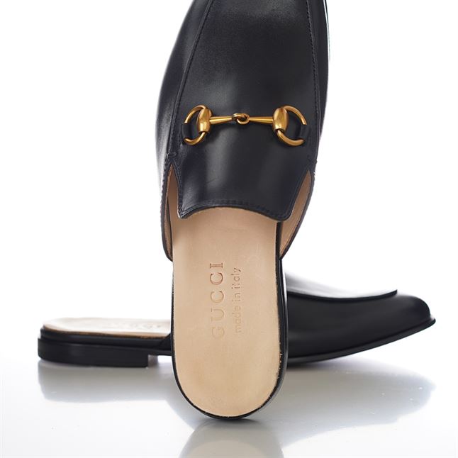 GUCCI BLACK PRINCETOWN SLIPPERS – GL041