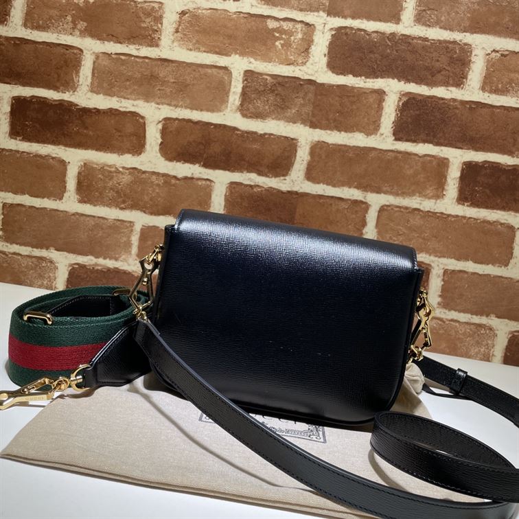 GUCCI HORSEBIT 1955 MINI BAG IN BLACK LEATHER – GB12