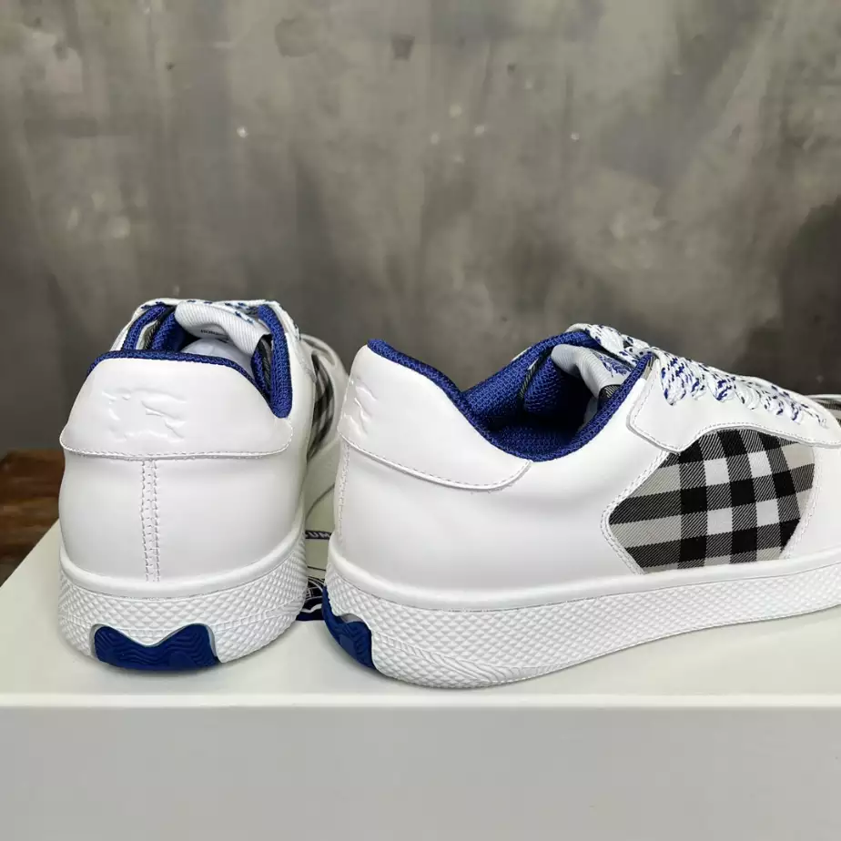 BURBERRY LEATHER AND CHECK TERRACE SNEAKERS – BBR082