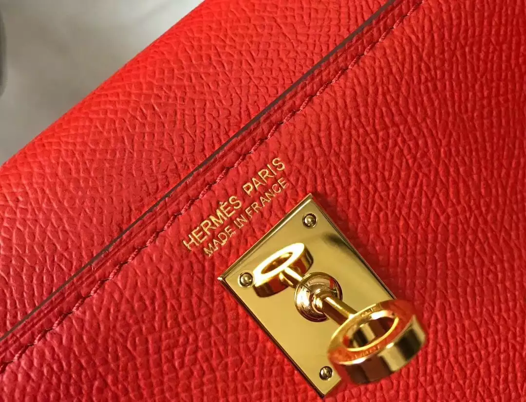 Hermes Kelly Mini II Bag In Rouge Casaque Epsom Leather GHW – HW124