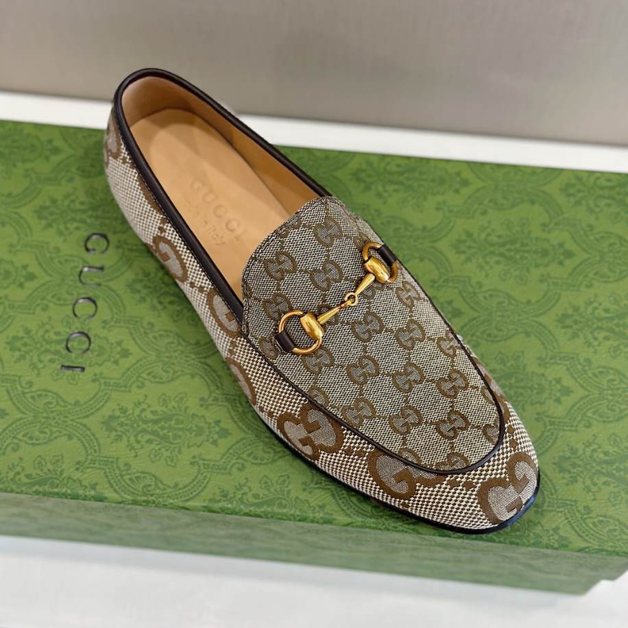 Gucci Slipper Flacher Brown White Loafer – GL081