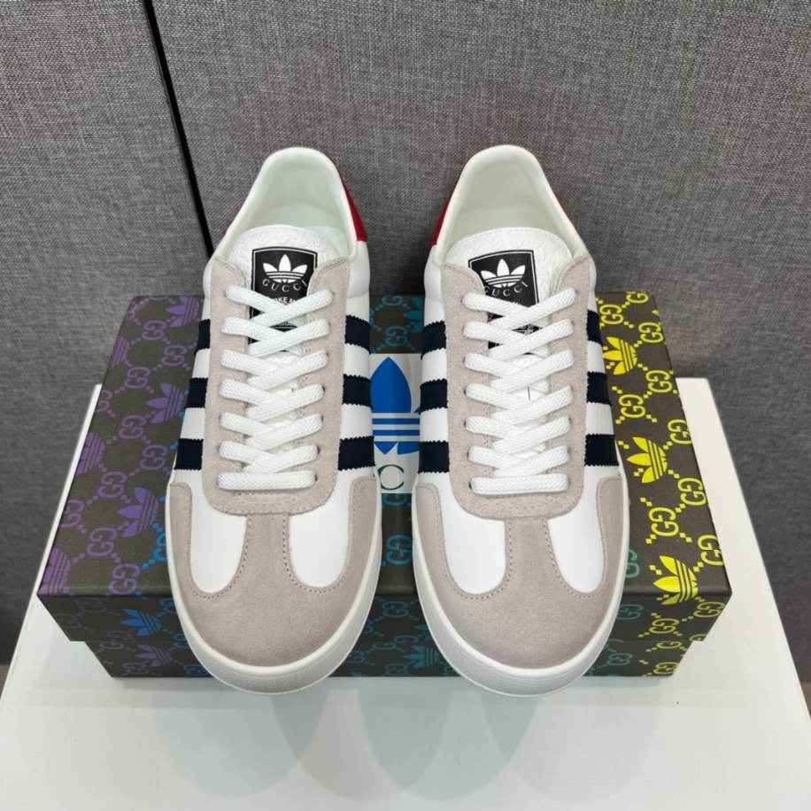 Gucci x Adidas Gazelle White Sneakers – GCC207