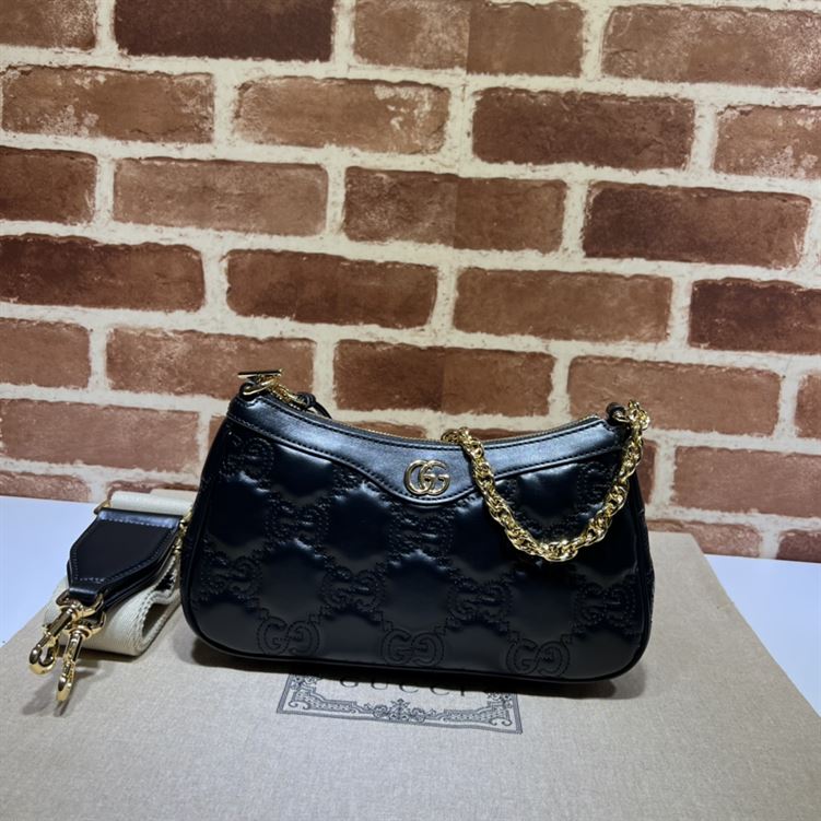 GUCCI GG MATELASSE HANDBAG WITH BLACK LEATHER – GB89