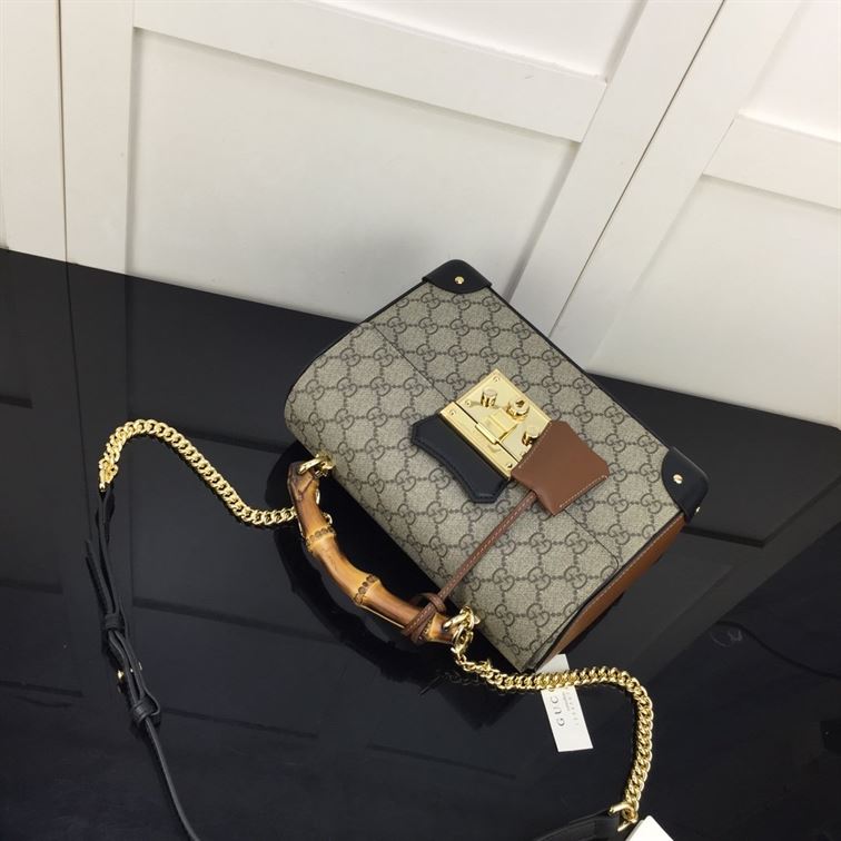 GUCCI PADLOCK GG SMALL BAMBOO SHOULDER BAG – GB86