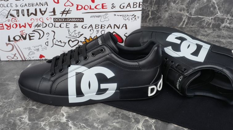 DOLCE & GABBANA PORTOFINO DG SNEAKERS IN BLACK – DG025