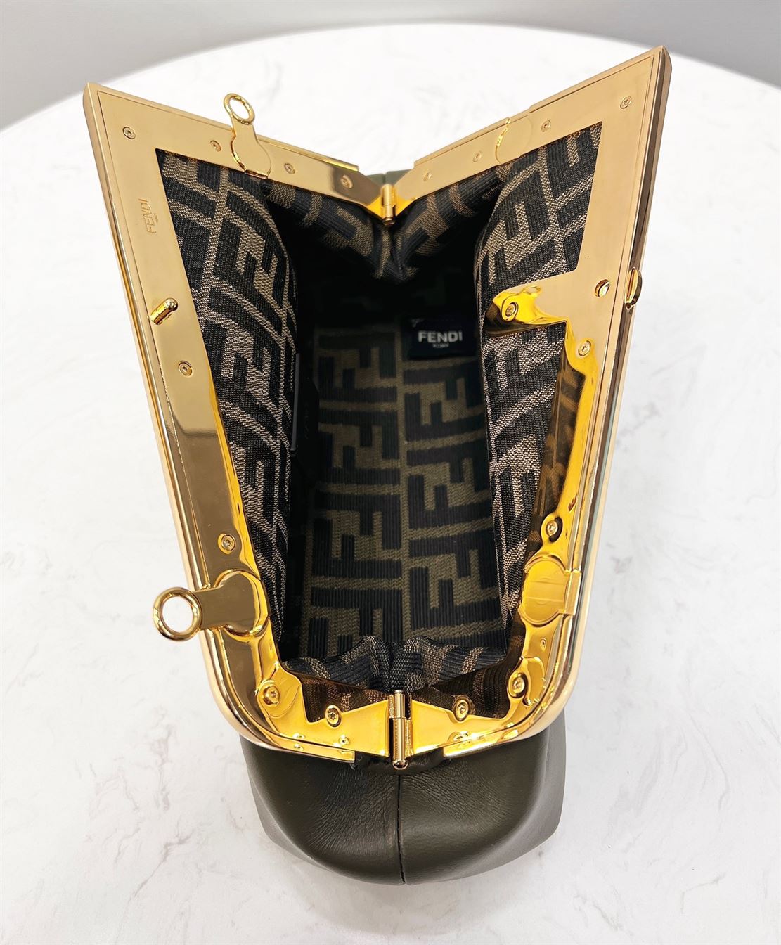 FENDI FIRST MEDIUM GREEN LEATHER BAG – F006