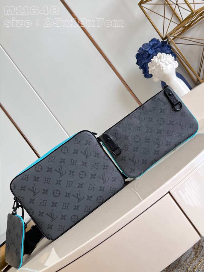 LOUIS VUITTON Trio Messenger Turquoise Blue Bag – LVB080