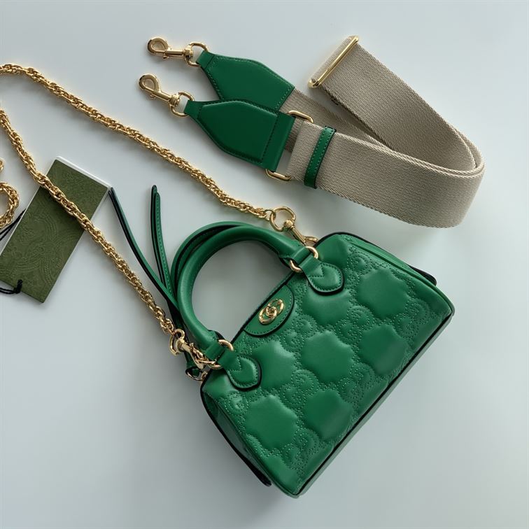 GUCCI GG MATELASSE MINI BAG IN BRIGHT GREEN LEATHER – GB70