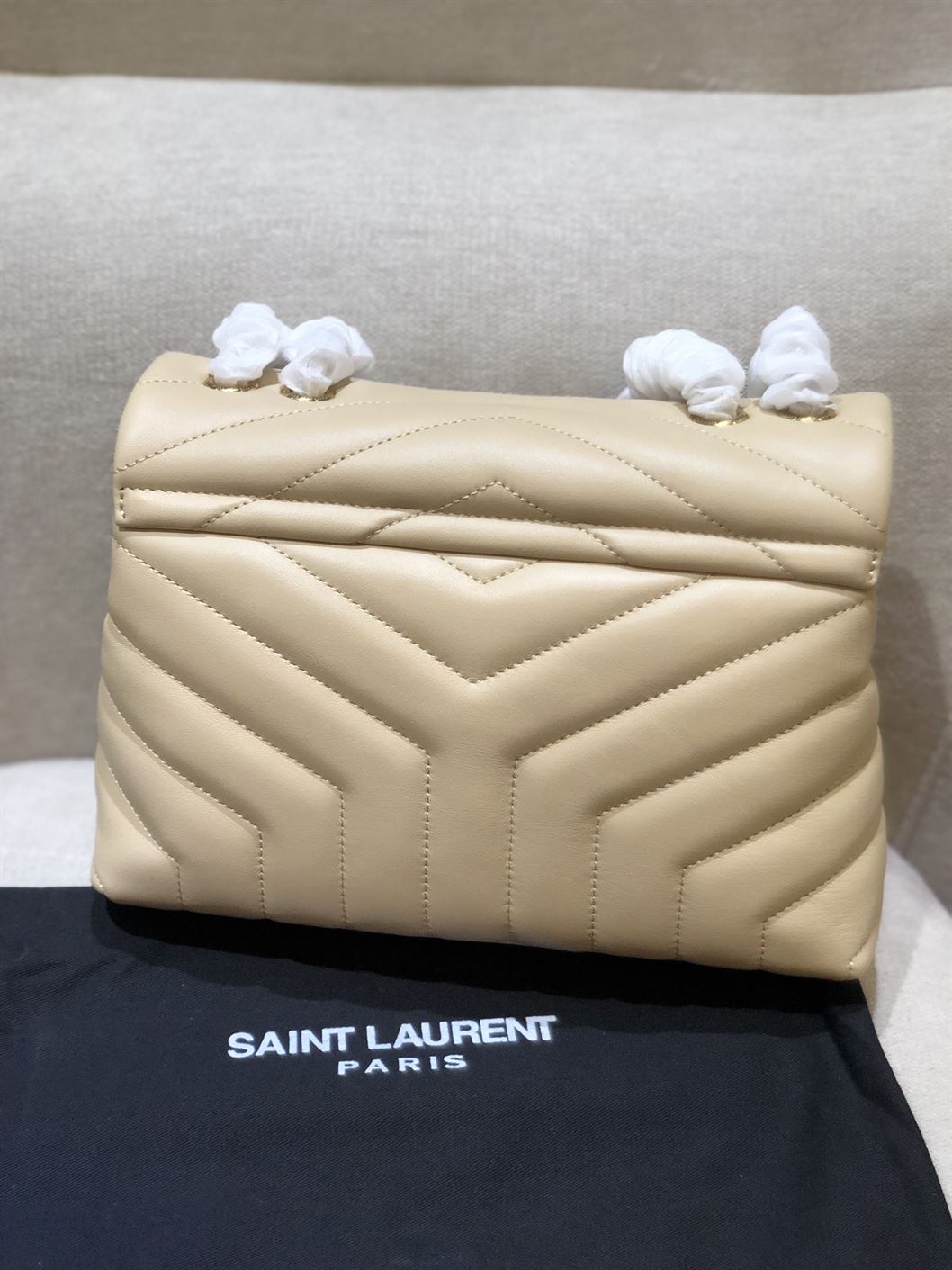 YSL LOULOU WHITE CREAM BAG – YB013