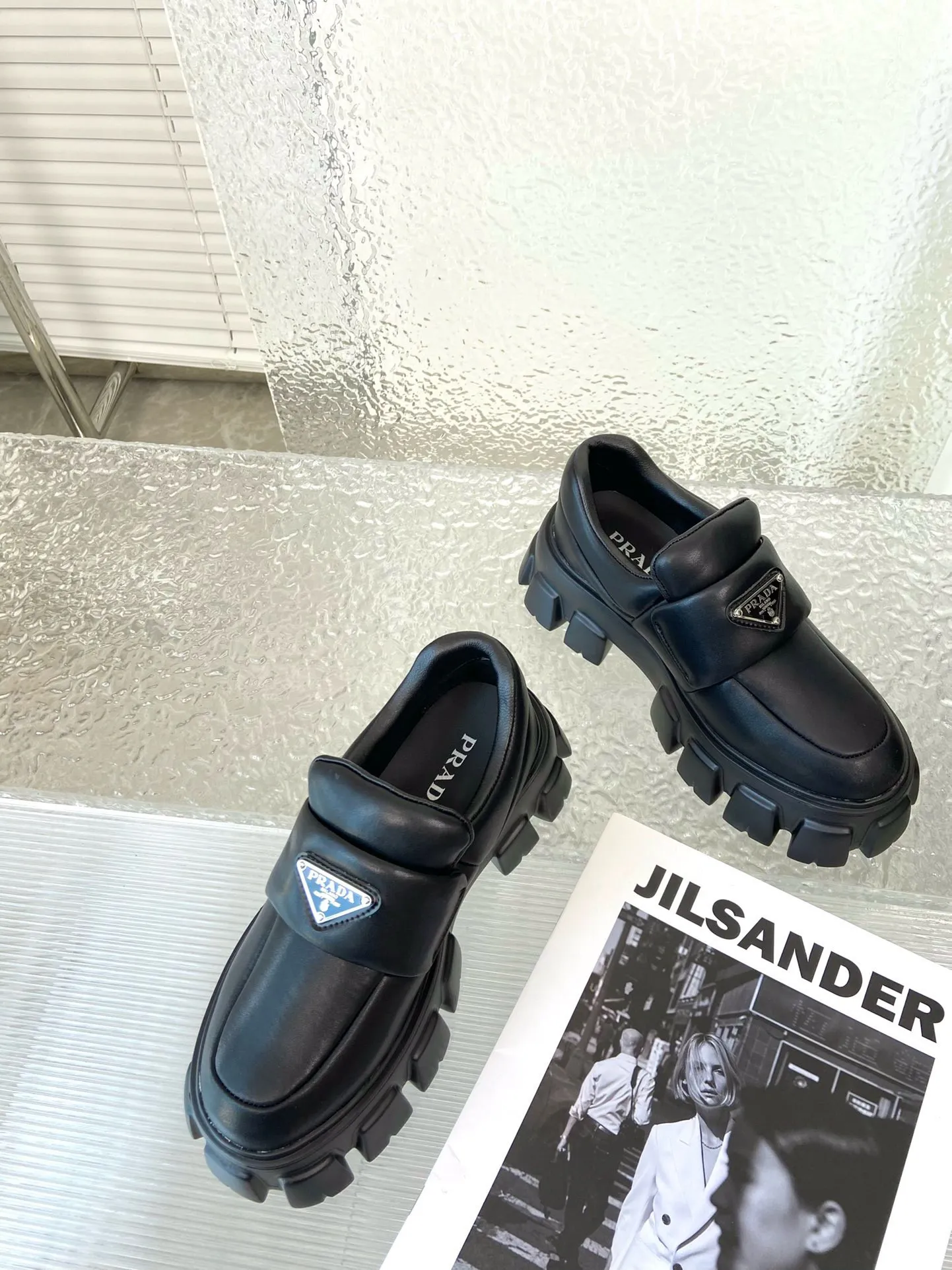 Prada Loafers in Black Soft Padded Nappa Leather – PRL008