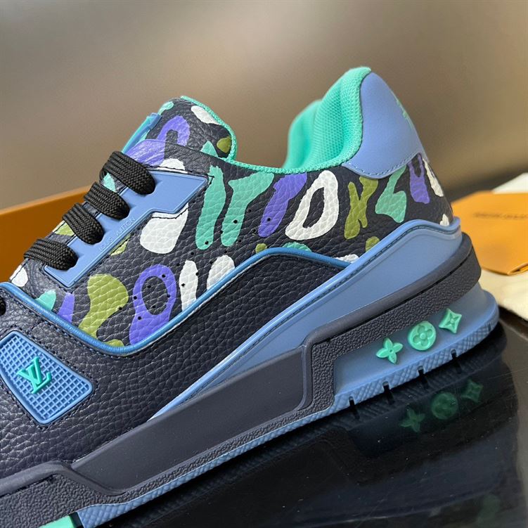 LOUIS VUITTON TRAINER SNEAKER IN MARINE – LVS144