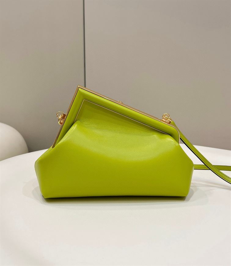 FENDI FIRST SMALL ACID GREEN LEATHER BAG – F046