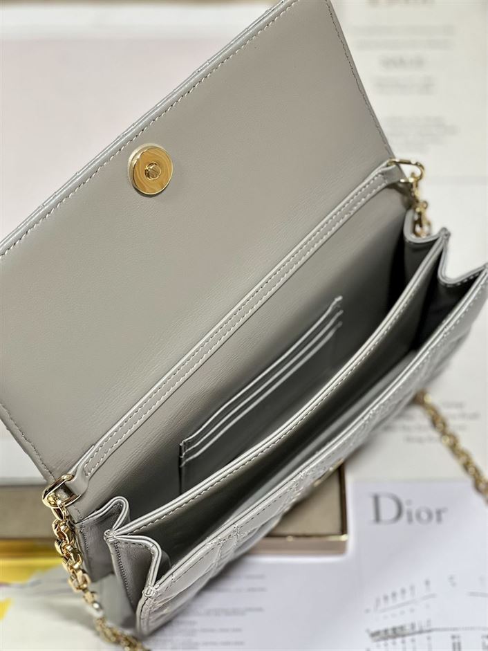 DIOR MISS DIOR MINI BAG GREY CANNAGE LAMBSKIN – DOB058