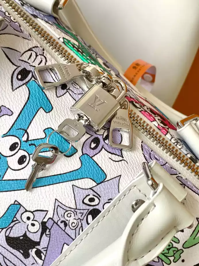 KEEPALL BANDOULIERE BAG 50 MATERIAL MONOGRAM COMICS CANVAS – LW365