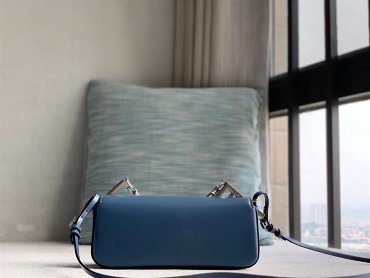 FENDI FIRST SIGHT BLUE LEATHER MINI BAG – F032