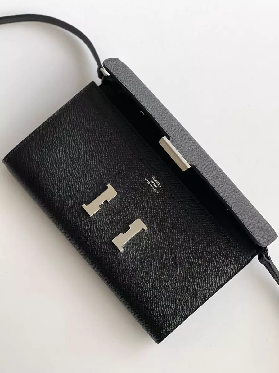 Hermes Constance To Go Wallet in Black Epsom Calfskin – HW178