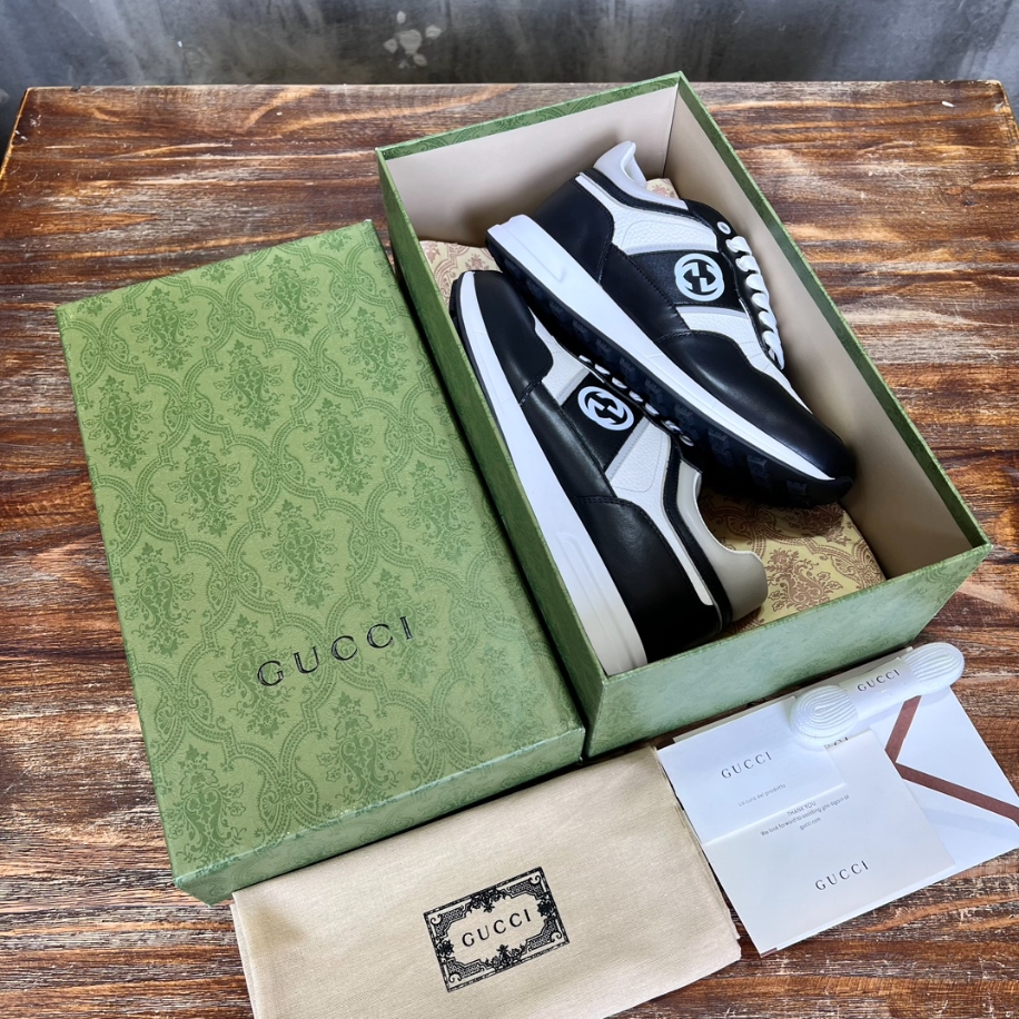 Gucci Leather Low ‘Black White’ Sneaker – GCC167