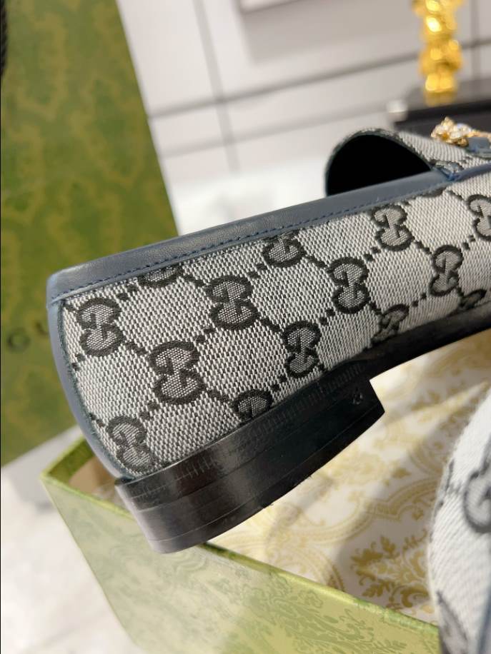 Gucci Jordaan GG Monogram White Black Loafer – GL065