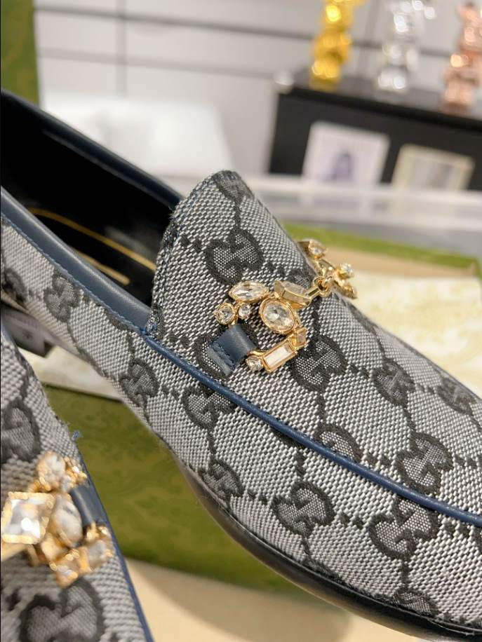 Gucci Jordaan GG Monogram White Black Loafer – GL065