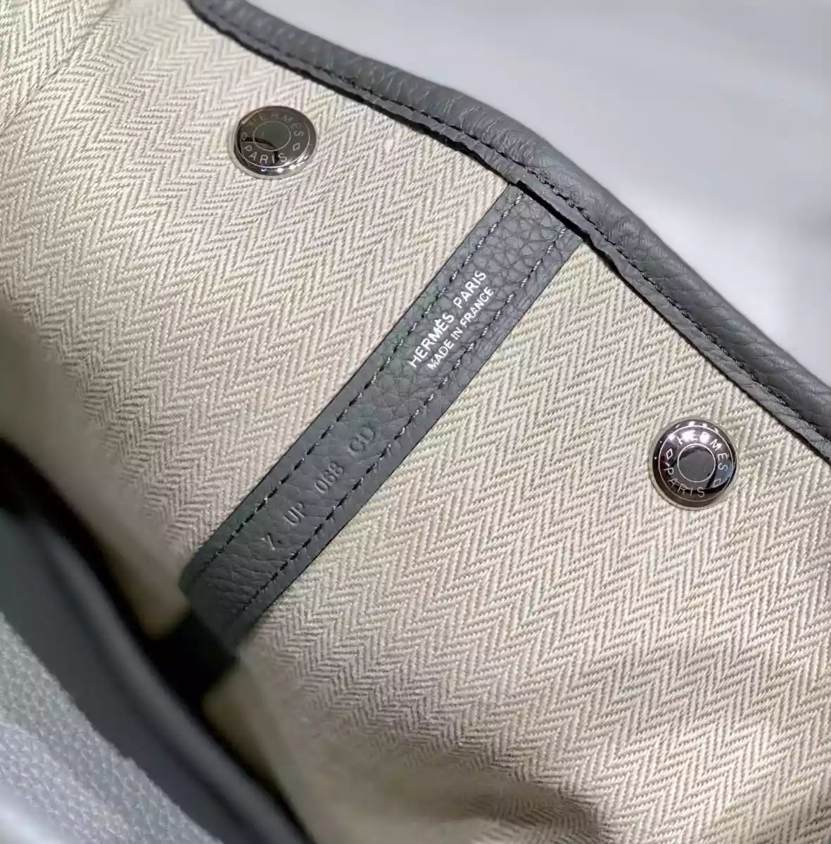 Hermes Garden Party 30 Bag In Gris Meyer Taurillon Leather – HW072