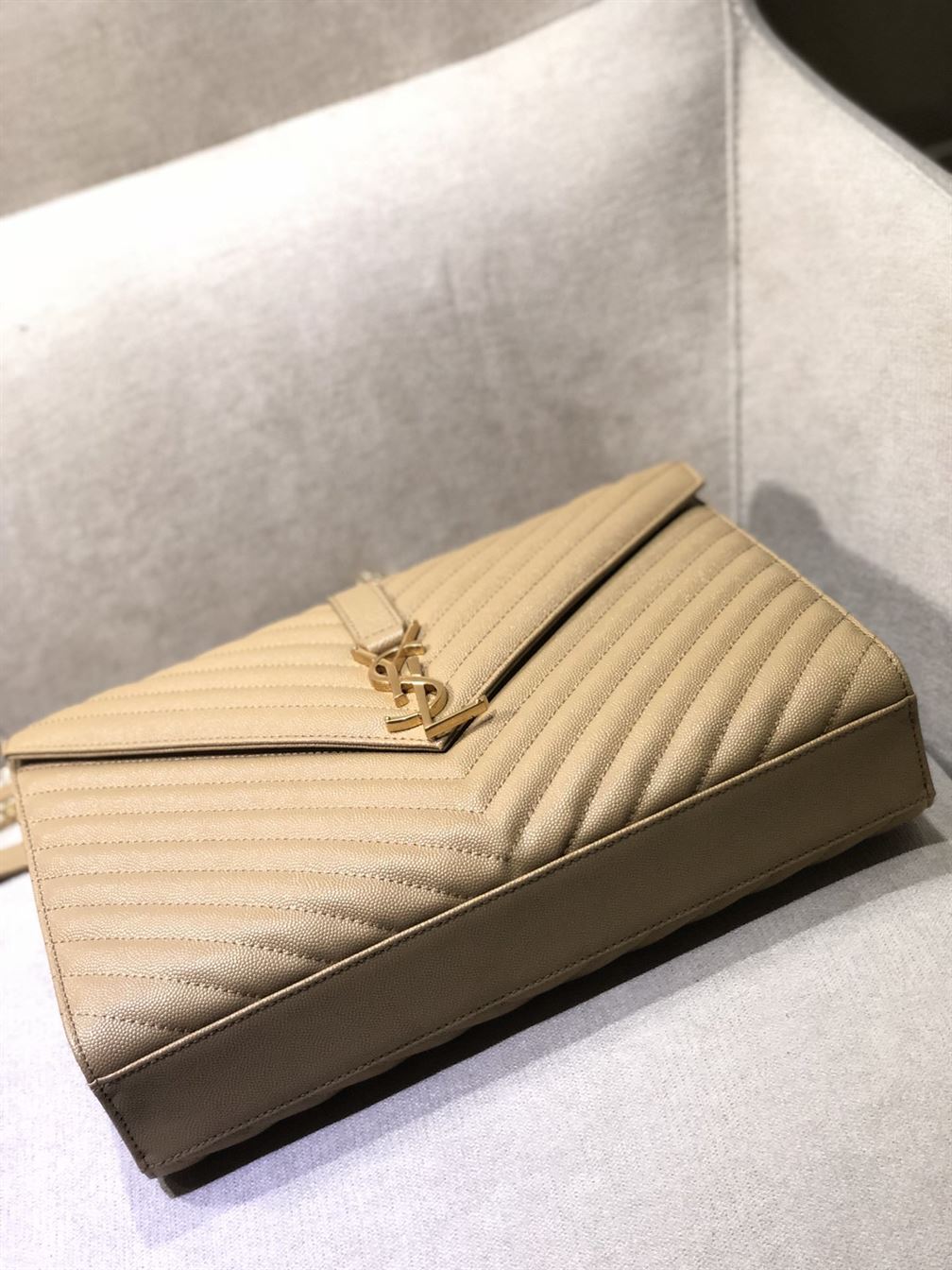 YSL COLLEGE MATT GOLD BAG – YB022