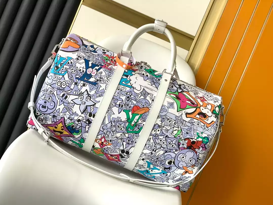 KEEPALL BANDOULIERE BAG 50 MATERIAL MONOGRAM COMICS CANVAS – LW365