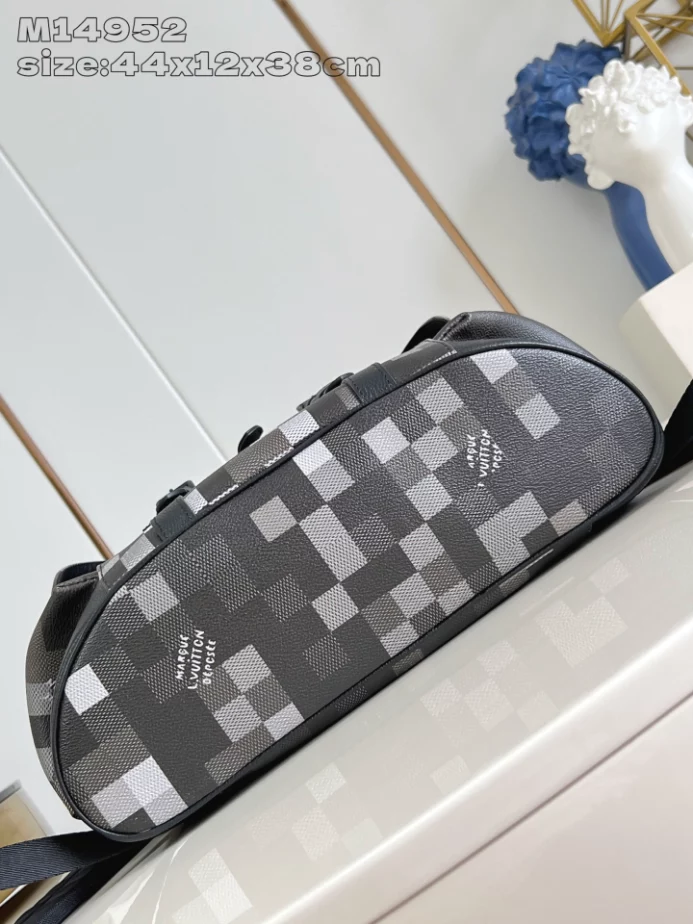 CHRISTOPHER MM BACKPACK BLACK DAMOFLAGE BLACK CANVAS M14952 – LW334