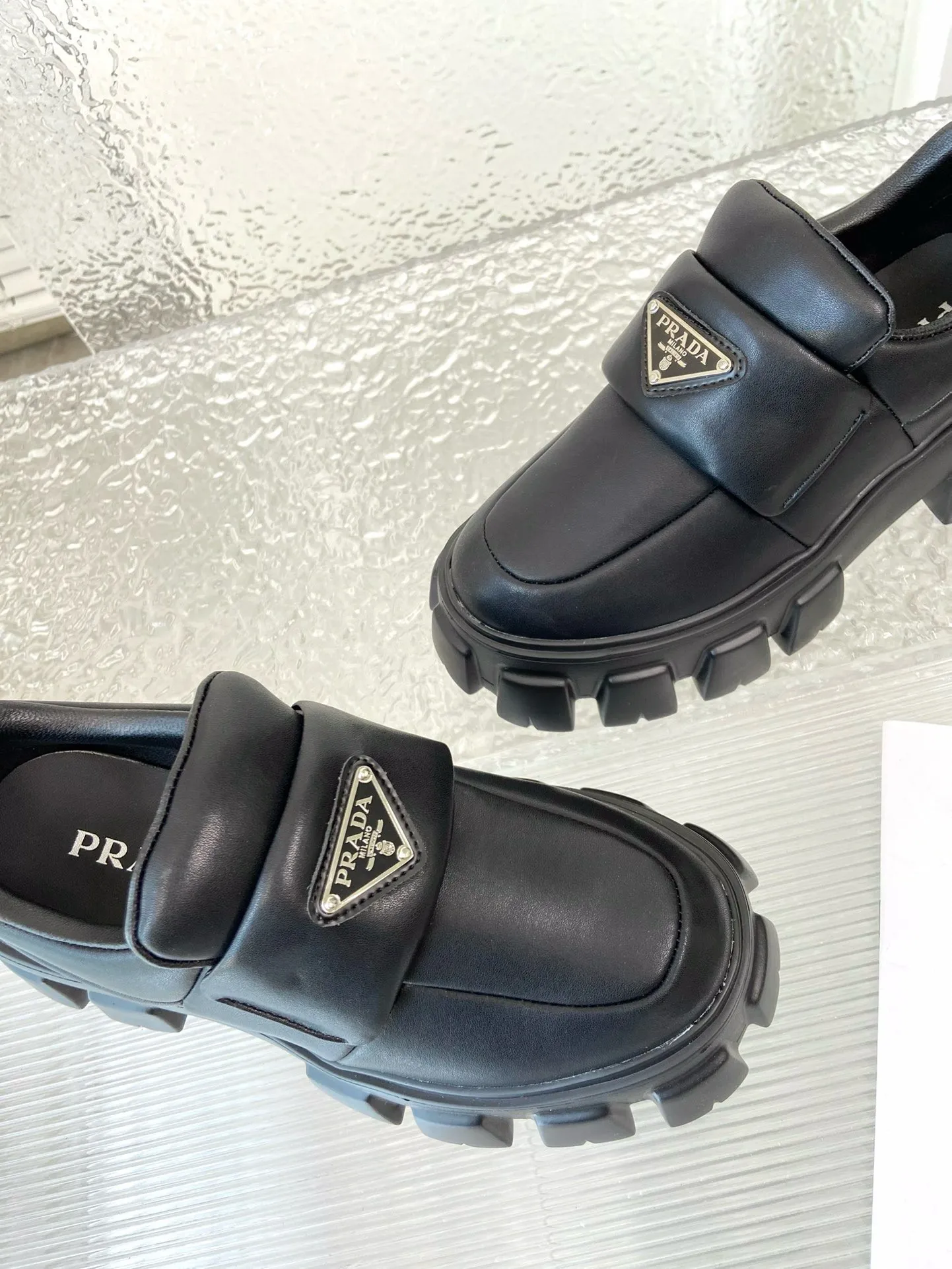 Prada Loafers in Black Soft Padded Nappa Leather – PRL008