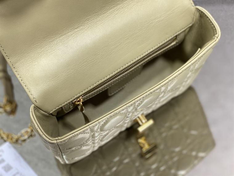 DIOR SMALL DIOR CARO BAG GOLD STONE SUPPLE CANNAGE CALFSKIN – DOB118