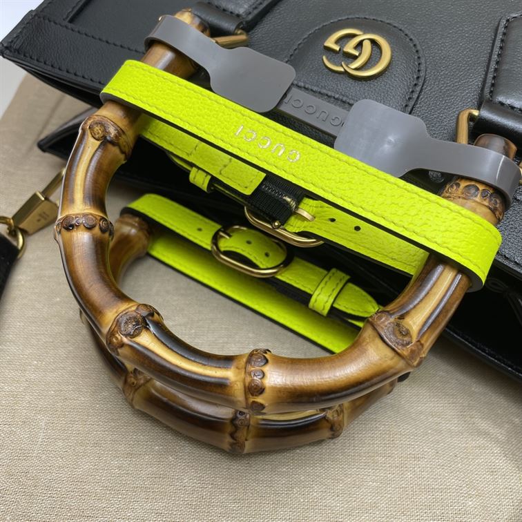 GUCCI DIANA SMALL NOTE BAG IN BLACK LEATHER – GB03