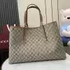 GUCCI GG CANVAS EMBLEM MAXI TOTE BAG BEIGE/BROWN 2025 – BG111
